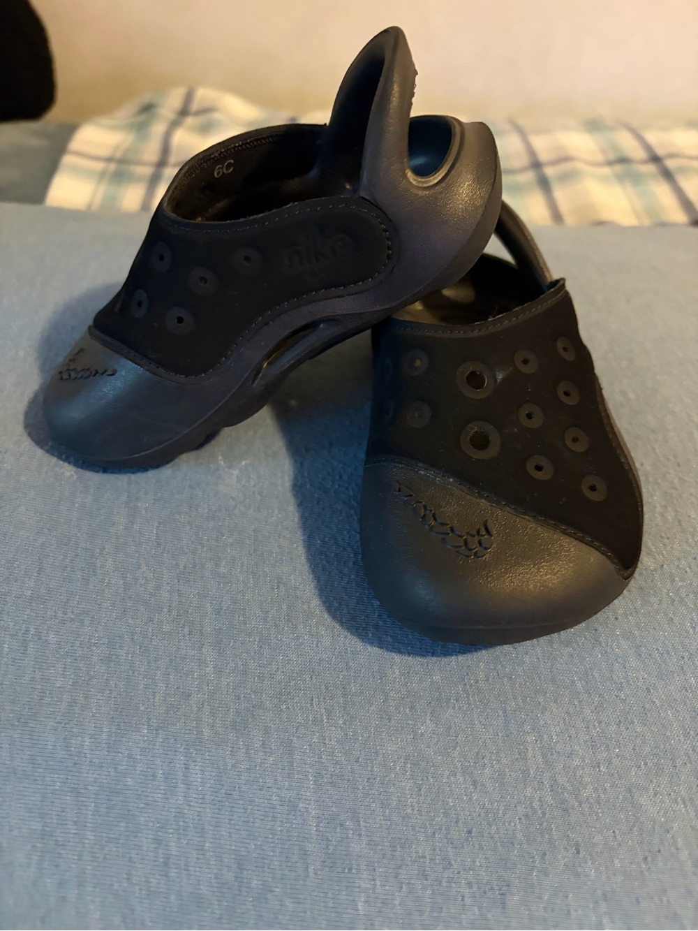 Nike Kids Black Slip-On Water-Friendly Clogs